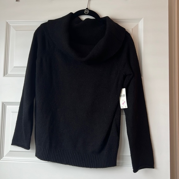 NWT Anthropologie black cowl neck sweater - Picture 1 of 4
